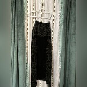 Anthropologie Velvet Slip Dress Moss. Size XS Petite. EUC